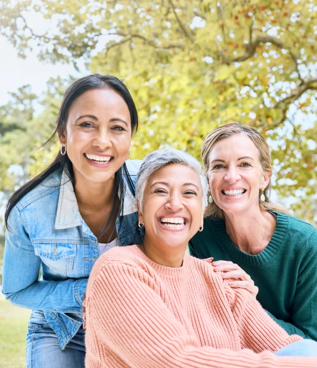 Multi generational family posing for a photo