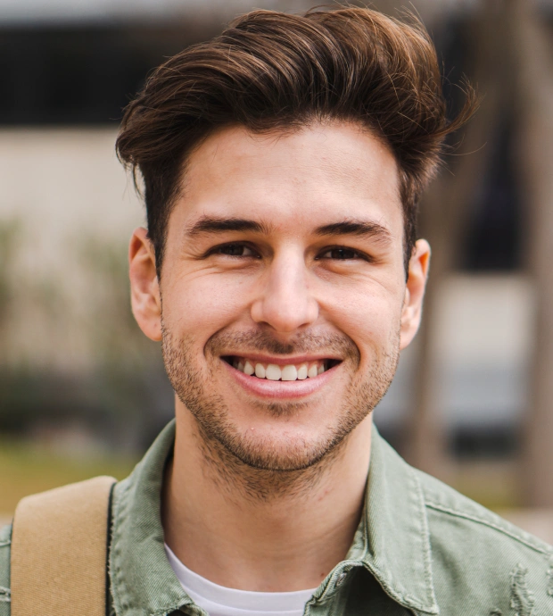 Smiling patient at Core Dentistry